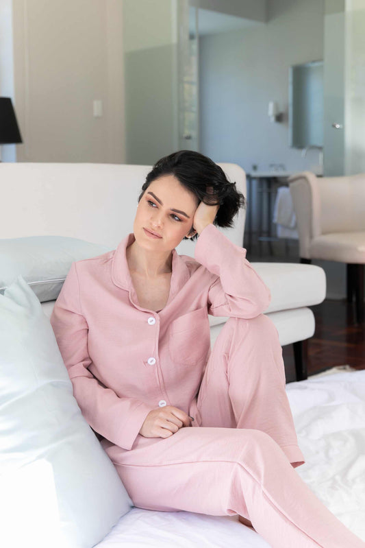 [long linen sleepwear]