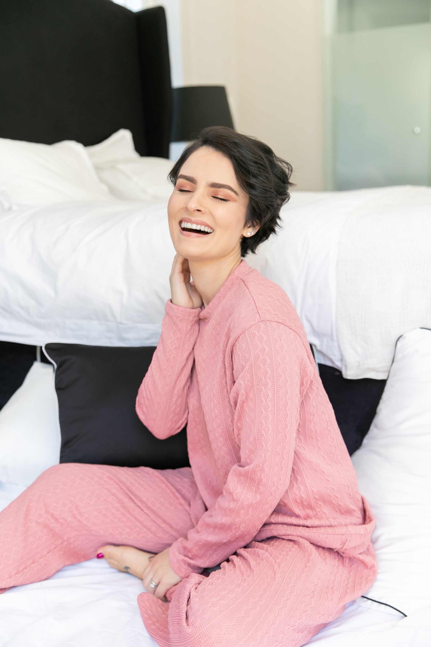 [cable knit pajama set]