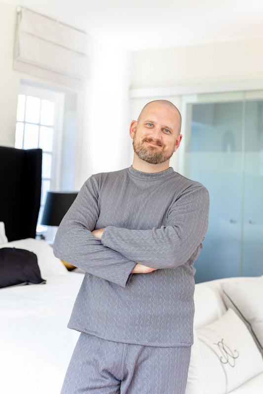 [cable knit pajama set]