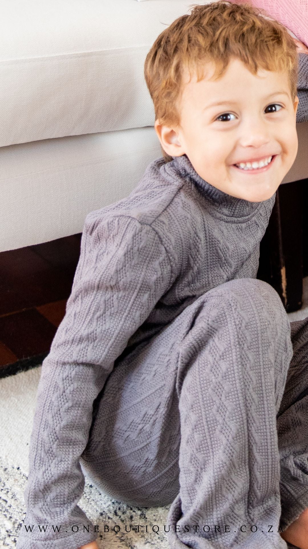 MINI LONG CABLE KNIT PAJAMAS SETS - ONE BOUTIQUE STORE