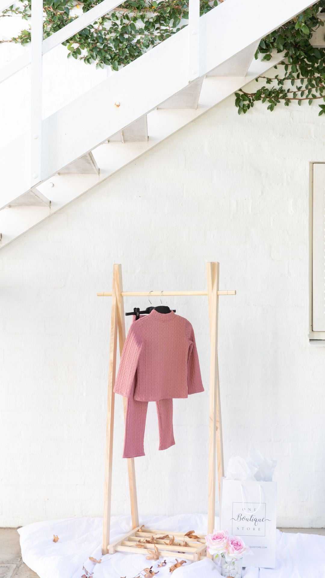 [cable knit pajama set]